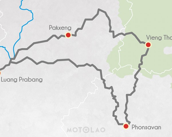 Laos-MOTOLAO-Offroad-Motorcyle-Tour-Plain-of-Jars-3-Days-Map