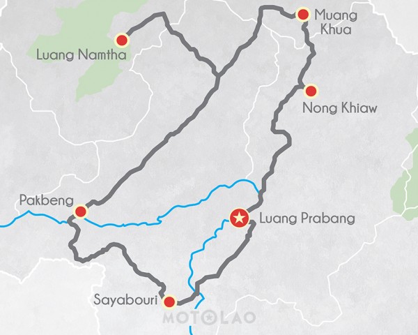 Laos-MOTOLAO-Offroad-Motorcyle-Tour-Lan-Xang-7-Days-Map